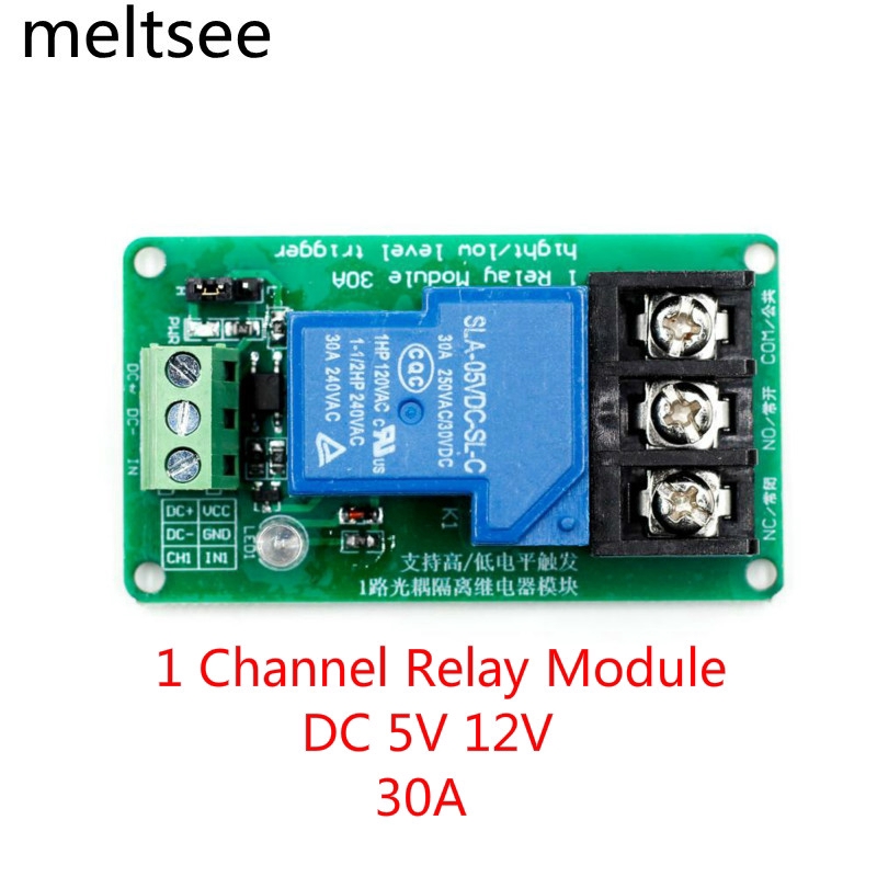 dc 5v 12v 1 channel โมดูลรีเลย์ 30 a 1 Channel Relay Module 30A พร้อมกับ optocoupler แยกระดับสูงและต่ํา
