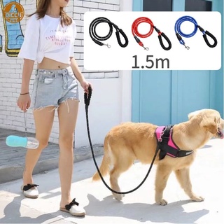 Qicco 1.5m สายจูงสัตว์เลี้ยง แข็งแกร่ง ทนทาน จับมือ เชือกสัตว์เลี้ยง การออกแบบสะท้อนแสง เล็ก สุนัขตัวใหญ่ แมว
