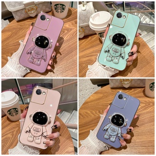 เคส Realme C30 C31 C35 C21Y C25Y C15 C12 C20 C11 2021 C11 C3 C2 Realme 5 5I 6i 5s โทรศัพท์มือถือ ลายนักบินอวกาศ พร้อมขาตั้ง สําหรับ YHY