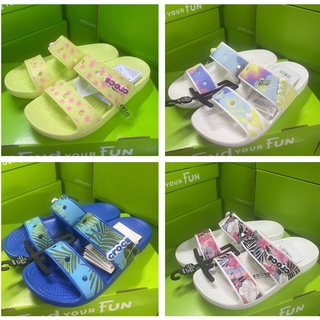 รองเท้าแตะ Crocs ลายหนังจระเข้ สําหรับผู้หญิง