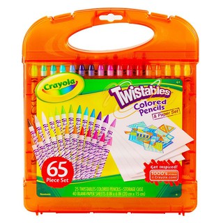 งานศิลปะ ชุดสีไม้หมุนได้ พร้อมกล่องพกพา CRAYOLA 25 สี อุปกรณ์เครื่องเขียน ของใช้ภายในบ้าน TWISTABLES COLORED PENCILS &amp; P