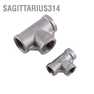 Sagittarius314 Brand New  Tee 3 way Female Threaded Pipe Fittings Stainless Steel SS 304