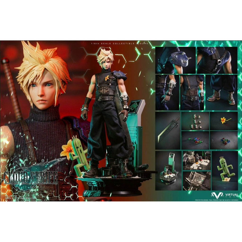 In-Stock 1/6 Scale Action Figure VTS TOYS VM-033 1st Class Soldier Final Fantasy 7 Remake Cloud Strife (Deluxe Ver.)