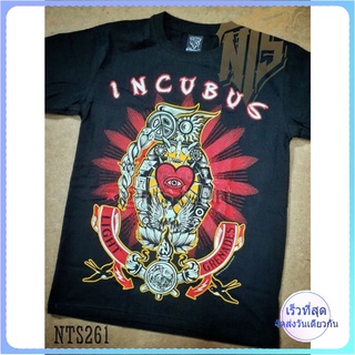 Incubus ROCK เสื้อยืด เสื้อวง เสื้อดำ สกรีนลายอย่างดี ผ้าหนานุ่ม ไม่หดไม่ย้วย  T SHIRT S M L XL XXL