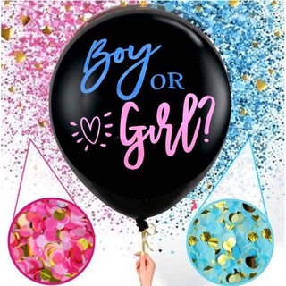 1ชุด Boy หรือ Girl เพศเปิดเผยลูกโป่งยางสีดำ Baby Shower Confetti Ballons วันเกิดเพศเปิดเผย Party ตกแต่ง Confetti บอลลูนสำหรับปาร์ตี้เด็ก Flowerdance