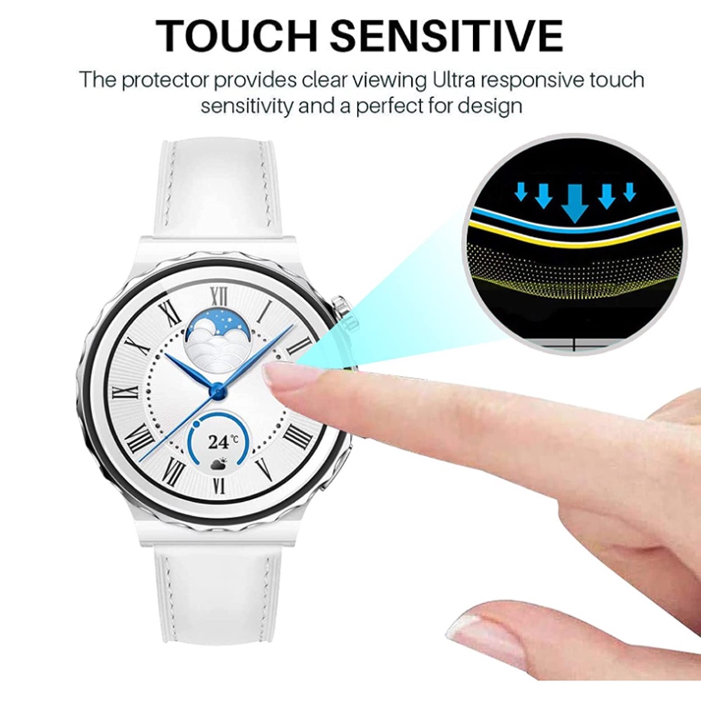 ฟิล์มกันรอยหน้าจอ ขอบโค้ง 3D สําหรับ Huawei Watch GT 3 Pro 46 มม. 43 มม. GT3 GT2 Pro GT 2 42 มม. GT 3 Runner gt2e