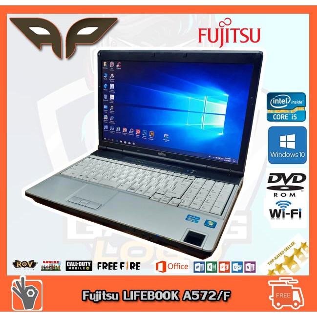 ✅👍 โน๊ตบุ๊คมือสอง Notebook FUJITSU LIFEBOOK A572/F Intel Core i5 2520M Ram 4 G Hdd 320 G จอ 15.6 นิ้