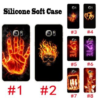 เคสโทรศัพท์มือถือ Samsung Galaxy S6 / S6 Edge / S6 Edge Plus /S6 Edge+ ปลอก TPU อ่อน เปลวไฟไฟ