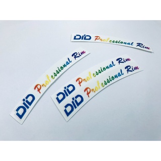 สติ๊กเกอร์ DiD Professional Rim Sticker สีรุ้ง ตัวนูน สติกเกอร์ 1ชุด4ชิ้น ติดขอบล้อ แต่งวงล้อ ติดล้อ แต่งรถ มอเตอร์ไซค์