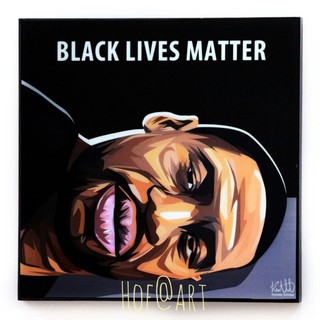 Black lives matter จอร์จ ฟลอยด์ George Floyd รูปภาพ​ติด​ผนัง​ pop art แต่งบ้าน ของขวัญ กรอบรูป