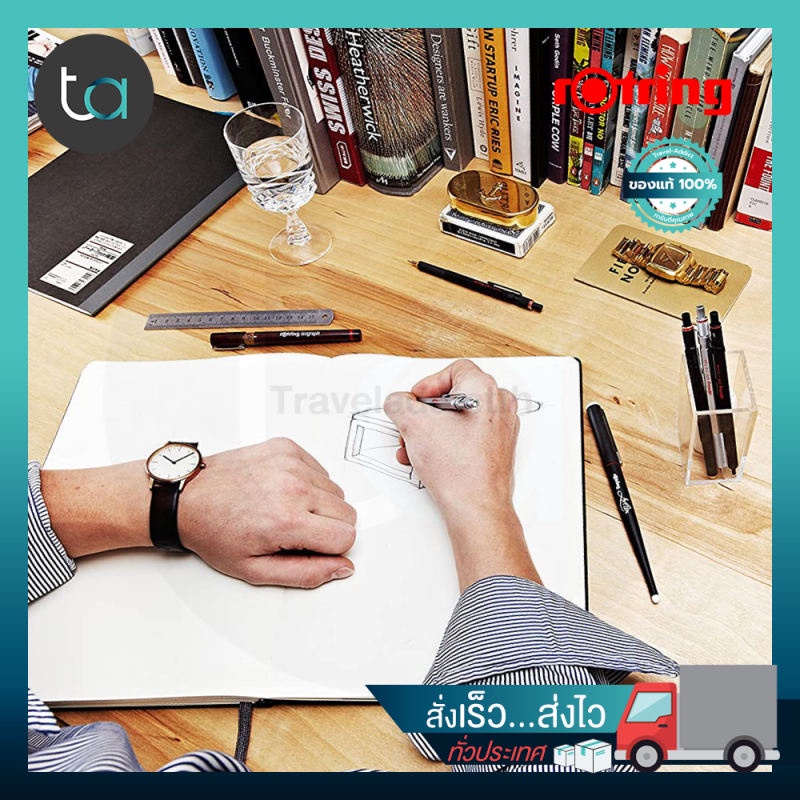 ปากกาลูกลื่น rOtring Tikky ปากกาลูกลื่นสีดำ – rOtring Tikky Black [ ถูกจริง TA ]