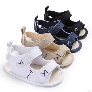 ✨ perfect ❀ Baby Boy Girl Summer Soft Sole Pram Shoes Canvas Sandals Trainers