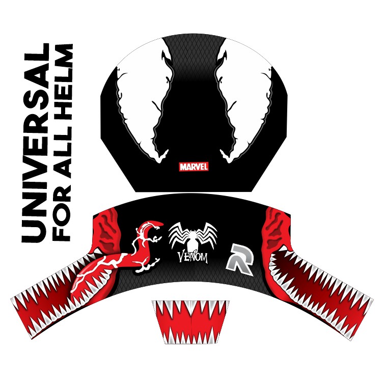 สติ๊กเกอร์ UNIVERSAL DECAL สําหรับหมวกกันน็อค ALL VENOM MOTIF 1