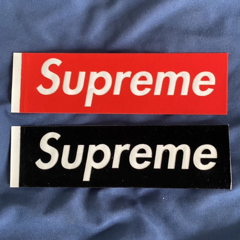 สติ๊กเกอร์ Supreme felt box logo กำมะหยี่ ของแท้ 100% หายาก พรีเมี่ยมมากๆ