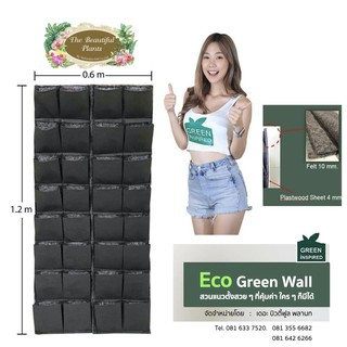 ผนังสวนแนวตั้ง Eco green wall ขนาด 32 ช่องปลูก สวนแนวตั้งแบบง่ายที่ใคร ๆ ขนาด ก.60 cm ยาว 1.2 m