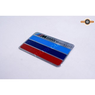 โลโก้ สติ๊กเกอร์รถยนต์ BMW///M Motorsport พื้นเงิน