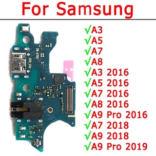 แท้ บอร์ดชาร์จ Usb PCB สําหรับ Samsung Galaxy A7 2018 A8 A9 Pro 2019 A3 A5 2016