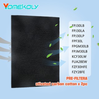 ฟิลเตอร์เครื่องฟอกอากาศ 2 ชิ้น/ชุด สำหรับ SHARP FPJ30LB FPJ30LA FPJ30LP FPF30L FPGM30LB FPJM30LB KCF30LW FUA28EW FZF30HFE FZY28FE
