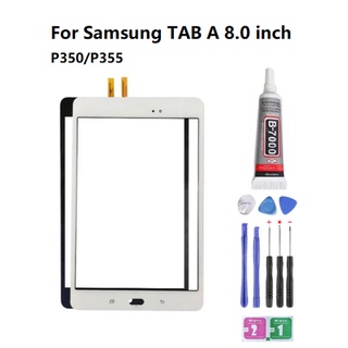 แผงกระจกหน้าจอสัมผัส แบบเปลี่ยน สําหรับ Samsung Galaxy Tab A 8.0 p350 p355 sm-p350 sm-p355