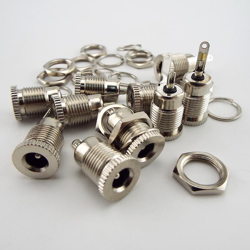 DC-099 โลหะเกลียวชาร์จพอร์ตปลั๊ก DC099 5.5*2.1 มม.DC Power Supply แจ็คซ็อกเก็ตหญิงแผง Mount Connecto