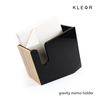 KlearObject gravity memo holder กล่องใส่กระดาษโน๊ต กระดาษจดบันทึก ใส่นามบัตร ของใช้บนโต๊ะทำงาน กล่องอะคริลิค : K193