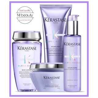 Kerastase blond absolu สีม่วง เคเรสตาส บลอนด์ แอบโซลู  แชมพู มาสค์ เซรั่ม ครีมนวด สำหรับผมเทา silver shampoo แชมพูม่วง