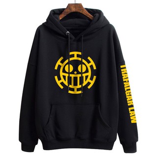 ใหม่ One Piece ลูฟี่ Hoodies ผู้ชายแขนยาว Streetwear เสื้อวอร์ม