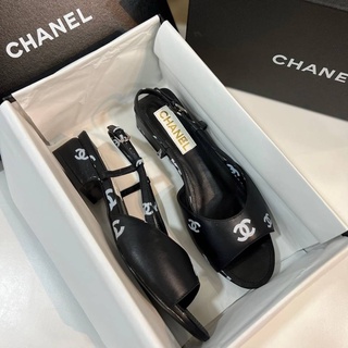 รองเท้า CHANEL SLING SHOES SS22  CC LOGO HEEL 2.5CM  COLLECTION 💛