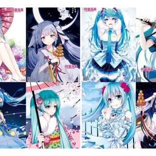 โปสเตอร์สติกเกอร์ติดผนัง ลายอนิเมะ Hatsune Miku Hd แบบนูน ของแท้ จากญี่ปุ่น สําหรับตกแต่งบ้าน หอพัก