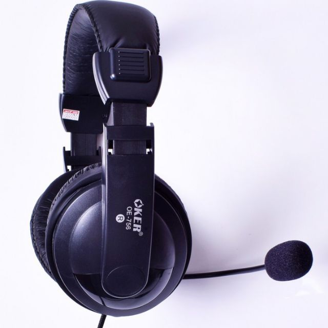 หูฟังคอมพิวเตอร์ หูฟังครอบหู รุ่นOKer OE-756รุ่นOE-2699 หัว3.5mm  mic+sound