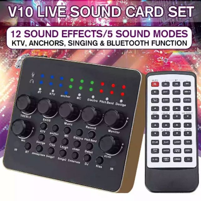 Live Sound Card v10 รุ่นล่าสุด รองรับ Bluetooth 5.0 มีช่องต่อใหม่มีช่อง