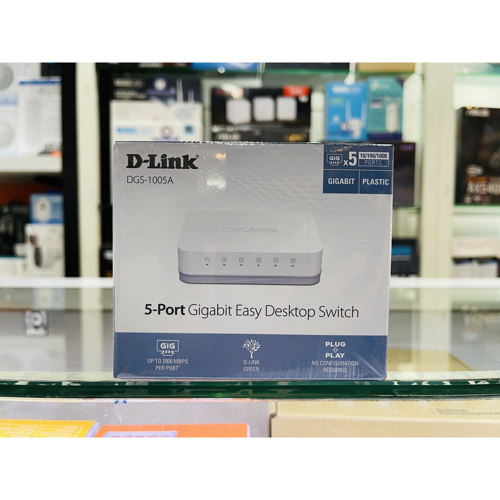 SWITCH (สวิตซ์) D-LINK DGS-1005A 5-Port Gigabit Unmanaged Switch, Plastic case