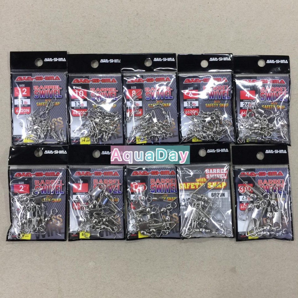 AWAOSHIMA 6620N BARREL SWIVEL พร้อมสแนปนิรภัย