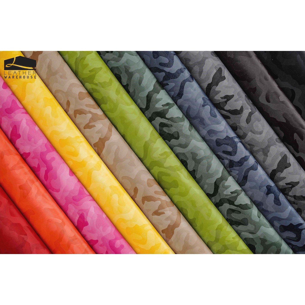 Leather Warehouse หนังเทียม ลายพราง ลายทหาร Camouflage เกรดคุณภาพ ทนทาน หนังดี ลายสวย
