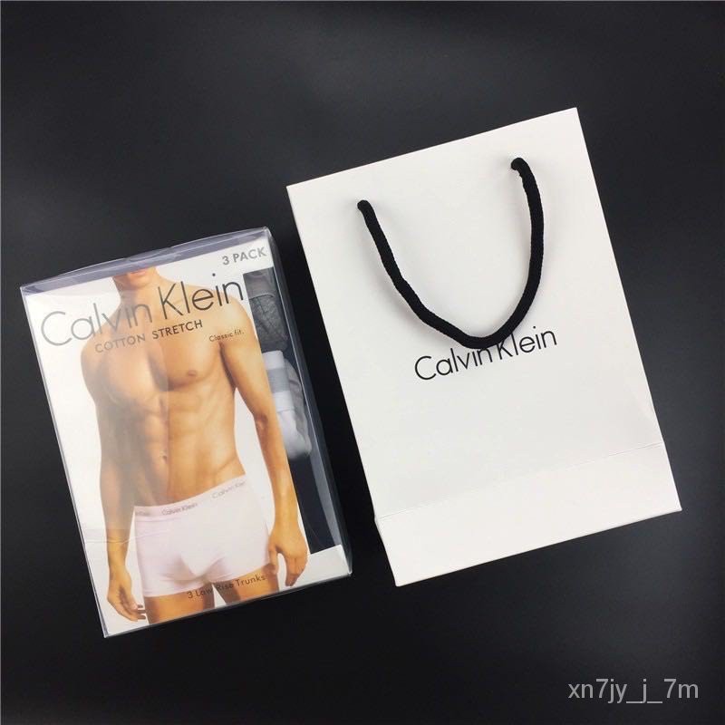 Calvin Klein  กางเกงในชาย CK กางเกงในผู้ชาย(3ชิ้น) ของแท้ 100% เนื้อผ้าระบาย 2dNY