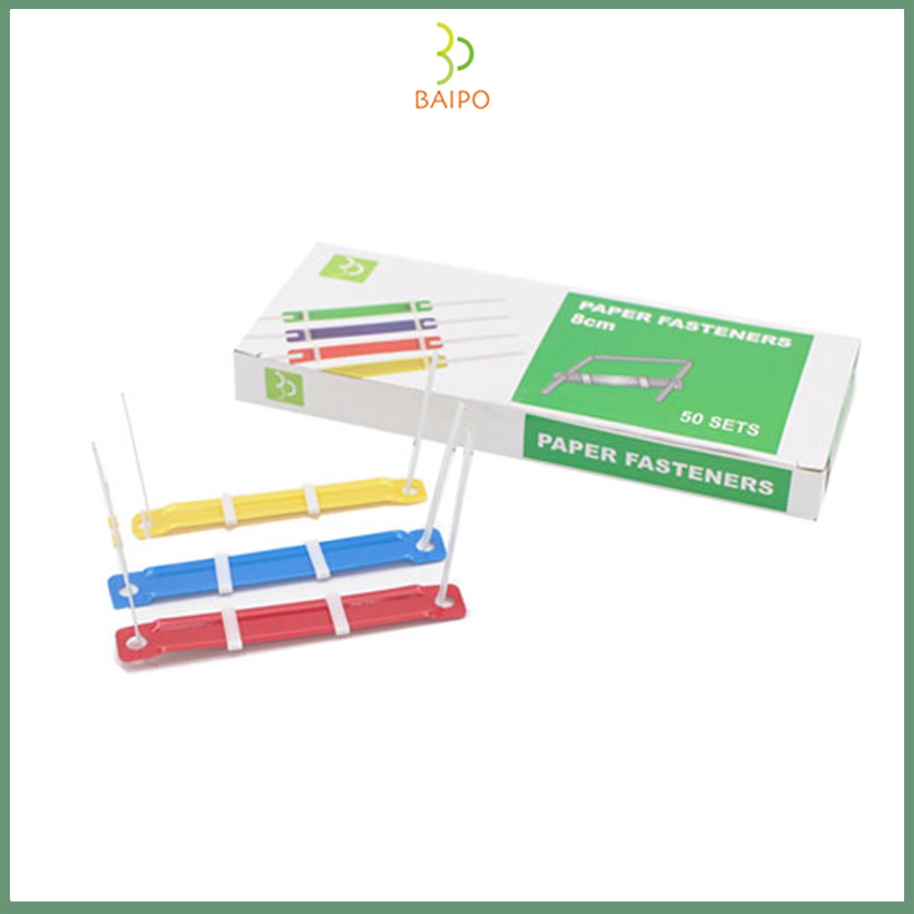 ลิ้นแฟ้มพลาสติก ตราใบโพธิ์ แพ็ค 50 ชิ้น