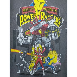 เสื้อยืด มือสอง ลายการ์ตูน power rangers อก 42 ยาว 27