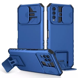 Case For Samsung galaxy A50S A50 A30S A51 A31 A02 เคสสไลด์ปิดกล้อง กันกระแทก มีขาตั้งในตัวตั้งได้ กันรอยกล้องTPU+PC