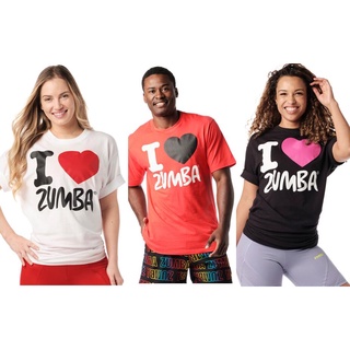 ใหม่ เสื้อยืดลําลอง แขนสั้น พิมพ์ลาย zumba ZW Z3T0 0087 สําหรับผู้หญิง