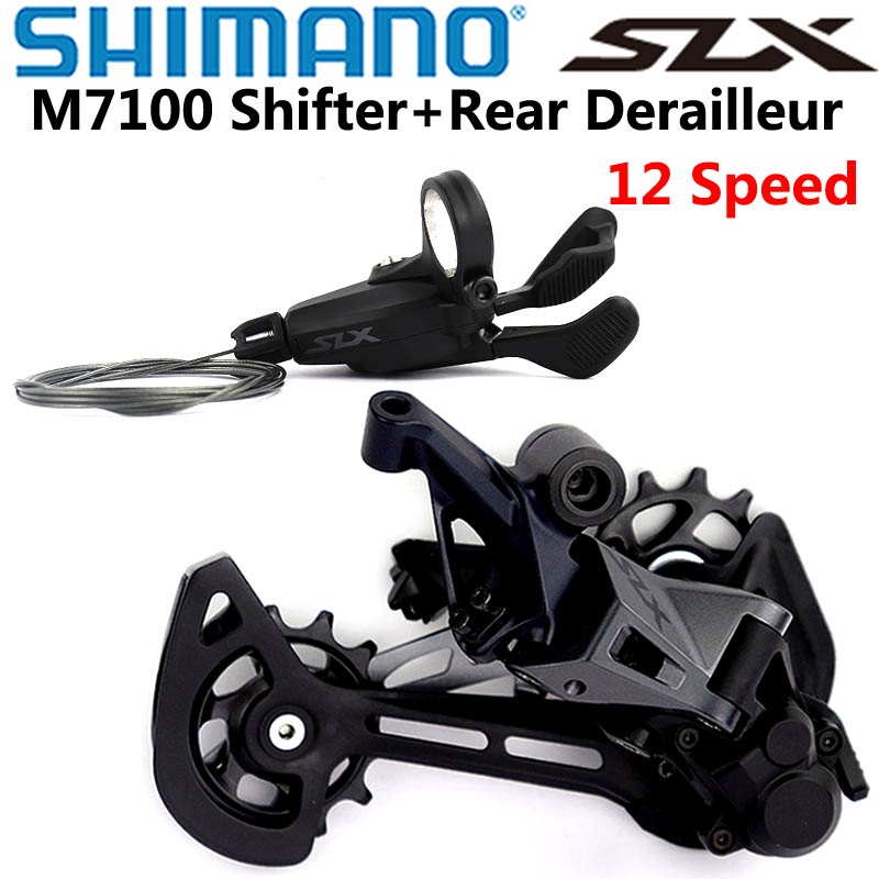 SHIMANO SLX M7100 12 Speed Groupset จักรยานเสือภูเขา Groupset 1x12 ความเร็ว SL + RD ด้านหลัง Deraill
