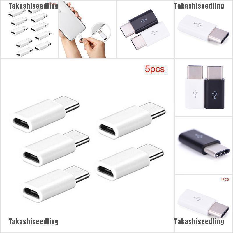 อะแดปเตอร์ takashiseedling New 1 / 5 / 10 ชิ้น USB-C Type-C to Micro USB สำหรับ Zmax Pro Z 981 / Mot