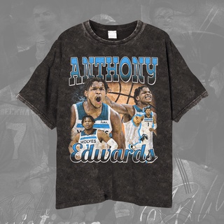 เสื้อยืด พิมพ์ลายบาสเก็ตบอล Nba Anthony Edward สําหรับผู้ชาย และผู้หญิงS-5XL