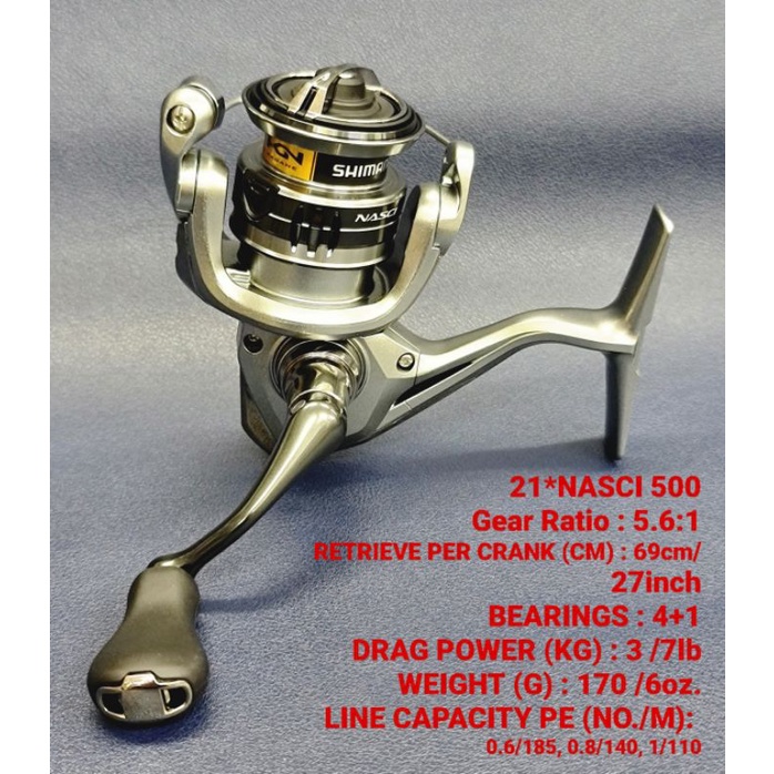 แท้💯มีประกัน 21*SHIMANO NASCI 500-5000