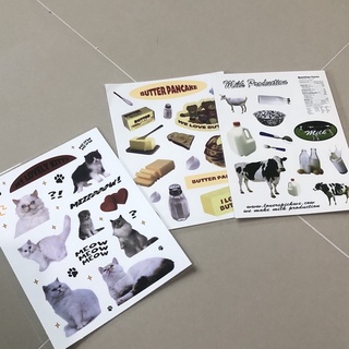 พร้อมส่ง sticker di-cut สุดคิ้วทึ~ ขนาด A5 ไดคัท