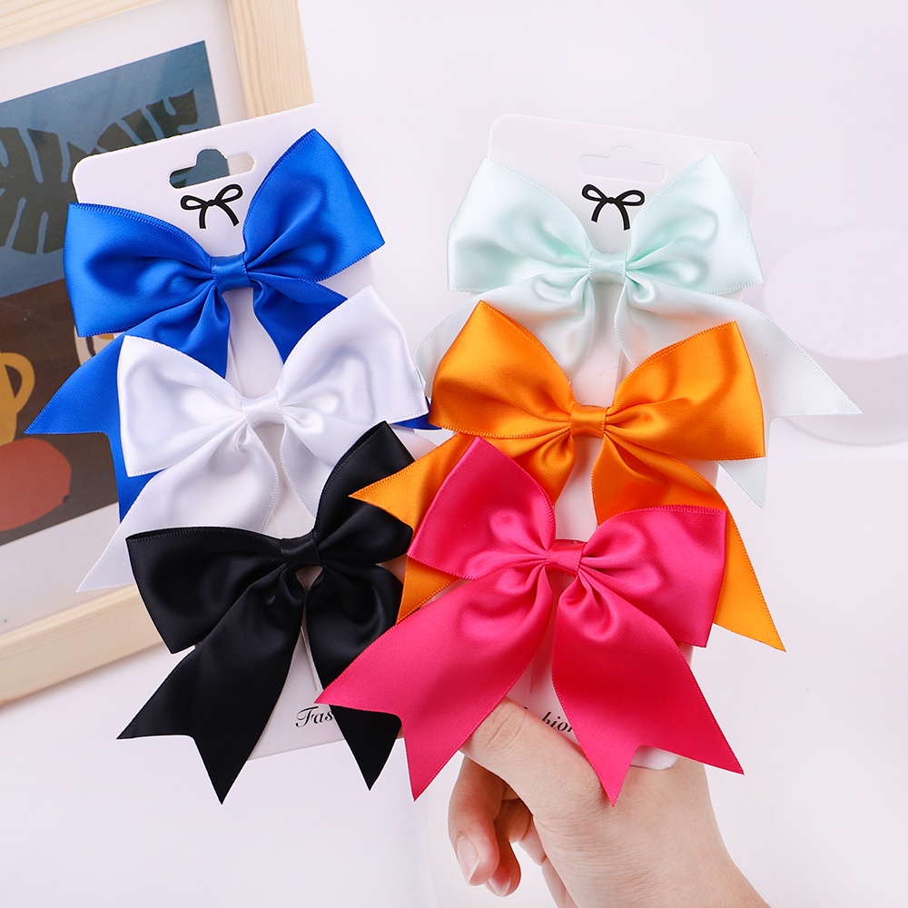 กิ๊บติดผม โบว์น่ารัก หลายสี กิ๊บติดผม กิ๊บติดผม แฮนด์เมด ของขวัญคริสต์มาส สําหรับเด็ก 3 ชิ้น / ชุด