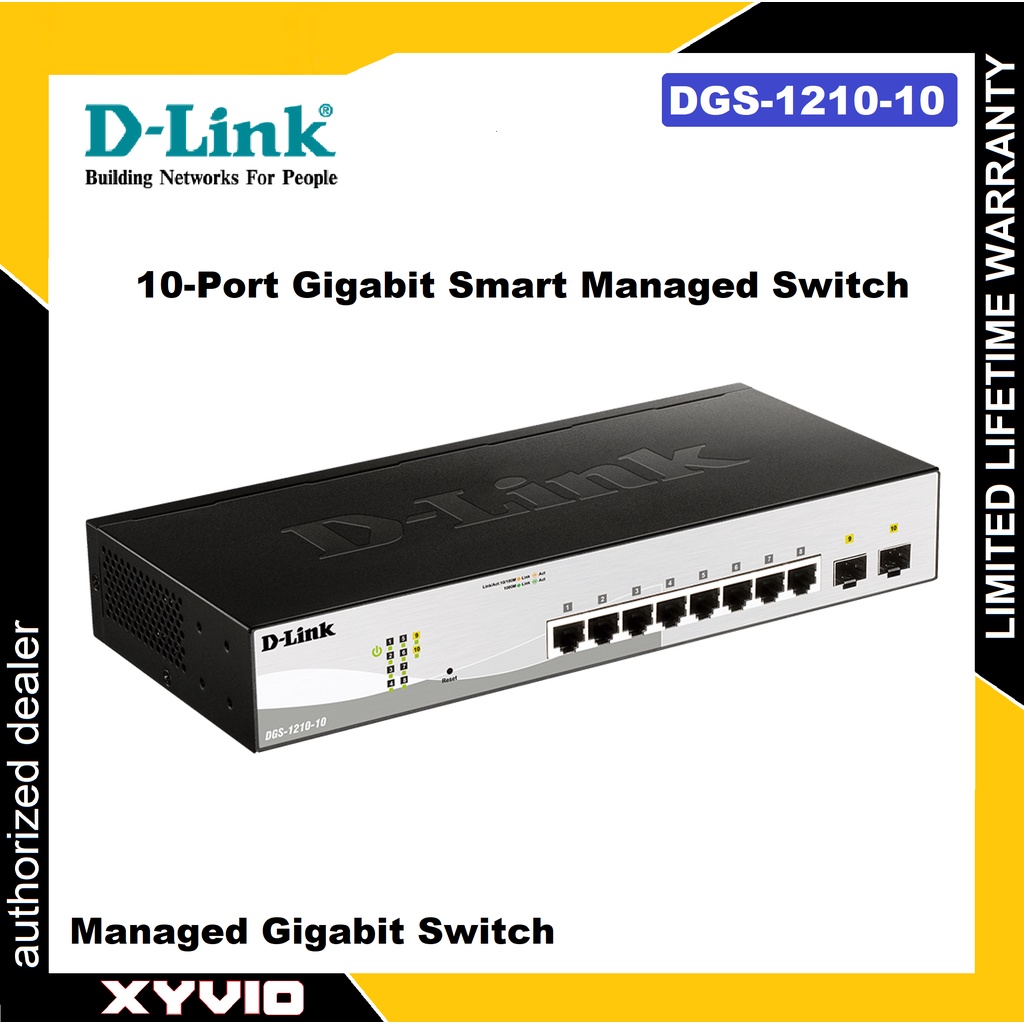 D-LINK DGS-1210-10 | DGS-1210-10/H | DGS-1210-10P | DGS-1210-10MP 10-Port Gigabit Smart Managed Swit