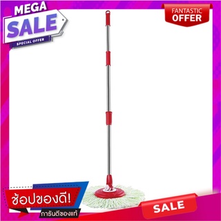 ไม้ม็อบไมโครไฟเบอร์กลม POWER GREEN MS1004 6 นิ้ว สีแดง ไม้ม็อบและอุปกรณ์ MICROFIBER MOP ROUND SHAPE POWER GREEN MS1004 6