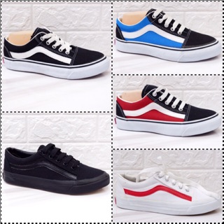 ราคารองเท้าผ้าใบ ทรงVANS ยี่ห้อ Leo/MaShare หลากสี ไซส์ 37-44