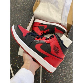 🤓Air Jordan 1 Mid Red and Black