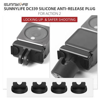 Sunnylife 4Pcs/Set Silicone Anti-release Safety Plug Soft Anti-falling Cover Caps Lock-up Accessories for ACTION 2